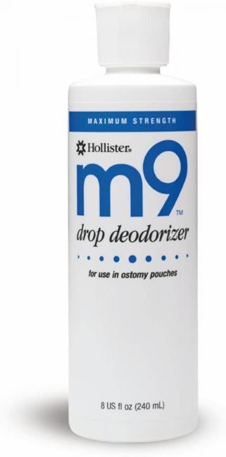 Hollister M9 Odor Eliminator Drops, For Use with All Hollister Pouches, 8 Oz. Flip-top Bottle, Unscented, 1 Count, #7717